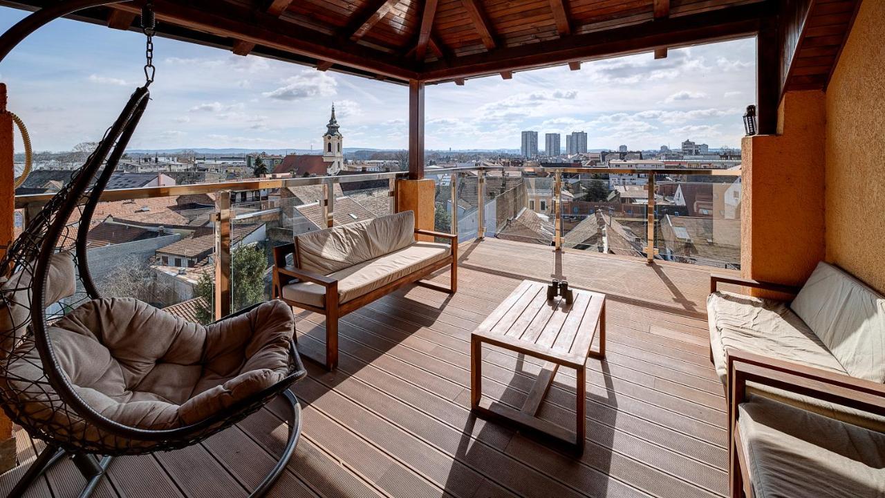 Ferienwohnung Panorama Penthouse Belgrad Exterior foto